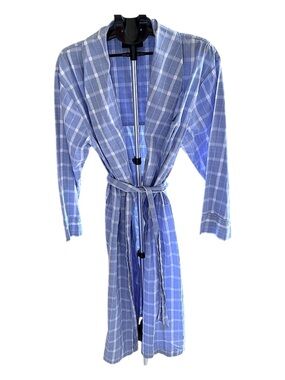 NAUTICA Ultra Lightweight Windowpane Robe with Sash